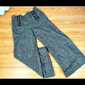 Anthropologie Taikonhu Wool blend Striped Lined Wide Sailor Pants Size 10